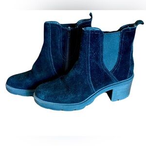 Lucky Brand Sodeti Black Leather Ankle Boots